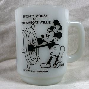 Mickey Mouse steamboat Mickey Anchor Hocking glass